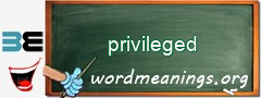 WordMeaning blackboard for privileged